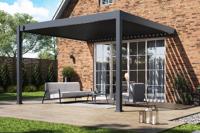 Lamellen overkapping wandmodel - 3,6x4 m. - Aluminium - Antraciet - Advance
