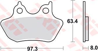 TRW Brake pad mcb 778 sh sintered metal