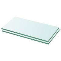 Schappen 2 st 20x30 cm glas transparant