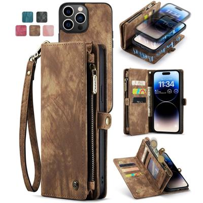 Caseme iPhone 12 Pro Max hoesje - Vintage 2 in 1 portemonnee - Bruin Caseme iPhone 12 Pro Max hoesje - Vintage 2 in 1 portemonnee - Bruin
