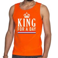 Oranje King for a day tanktop / mouwloos shirt voor he