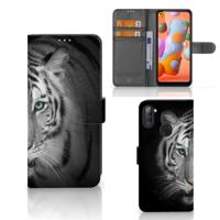 Samsung Galaxy M11 | A11 | Telefoonhoesje | Met pasjeshouder | Tijger