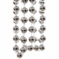 Christmas Silver kerstversiering sterren grove kralen ketting zilver 270 cm Christmas Silver kerstversiering sterren grove kralen ketting zilver 270 cm