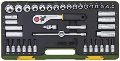 PROXXON dopsleutel set wrench set 3/8"44pcs with club ratchet