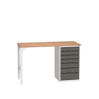 Bott Verso Werkbank | 7 Lades | Breedte 1500mm | Multiplex | RAL 7016 - 16921901.19