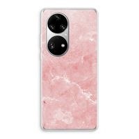 Roze marmer: Huawei P50 Pro Transparant Hoesje