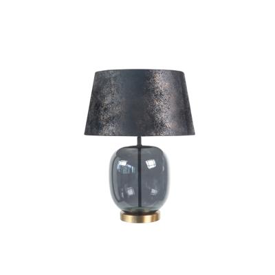 Highlight TafellampBellini messing met smoke glas Ø 40cm - T1173.38 + O4453.21