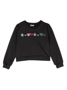 Chiara Ferragni Kids sweat à ornements - Noir