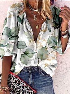 Cotton Casual Loose Leaf Blouse