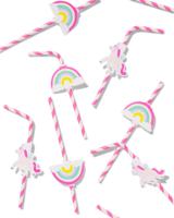 HEMA Papieren rietjes regenboog - 10 stuks