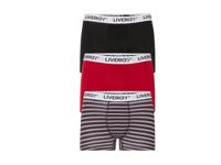 LIVERGY 3 heren boxershorts (XL, Zwart/marineblauw/rood)