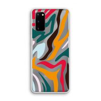 Colored Zebra: Samsung Galaxy S20 Transparant Hoesje