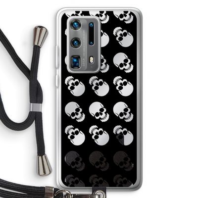Musketon Skulls: Huawei P40 Pro Plus Transparant Hoesje met koord
