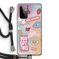Positivity: Samsung Galaxy A72 5G Transparant Hoesje met koord