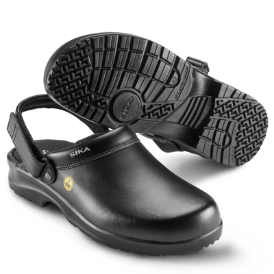 SIKA Fusion Clog ESD m. hielriempje OB SRC - 19467 Zwart | Zwart | Maat 47 - 5703617108330