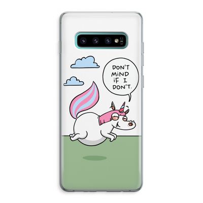 Unicorn: Samsung Galaxy S10 Plus Transparant Hoesje