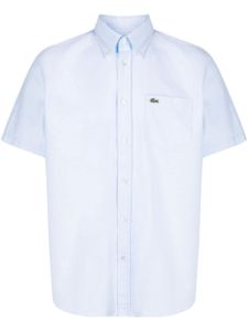 Lacoste chemise en coton à patch logo - Bleu