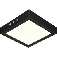 LED Downlight - 18W - Natuurlijk Wit 4200K - Mat Zwart - Opbouw - Vierkant - Aluminium - 225mm - thumbnail