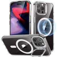 ESR Classic Hybrid HaloLock Case + Stash Stand Backcover Apple iPhone 15 Pro Max Transparant MagSafe compatible