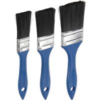 Verfkwasten set plat - set van 3x stuks - 25/38/50 mm waterbasis en oliebasis verf