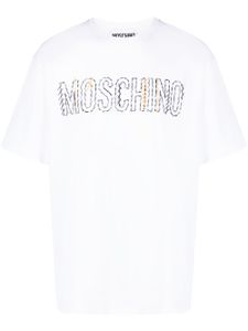 Moschino t-shirt en coton à logo brodé - Blanc