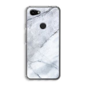 Witte marmer: Google Pixel 3a Transparant Hoesje
