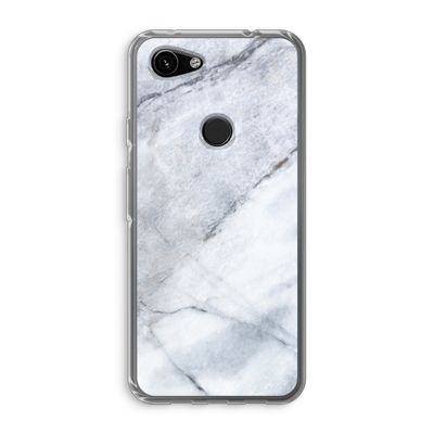 Witte marmer: Google Pixel 3a Transparant Hoesje