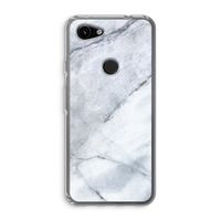 Witte marmer: Google Pixel 3a Transparant Hoesje