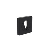 Intersteel Rozet profielcilindergat vierkant verlengd mat zwart - thumbnail