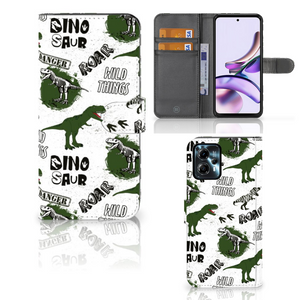 Telefoonhoesje met Pasjes voor Motorola Moto G13 | G23 Dinosaurus