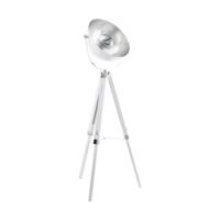 EGLO Vloerlamp COVALEDA wit en zilverkleurig 49877