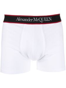 Alexander McQueen boxers à taille à logo - Blanc