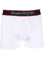 Alexander McQueen boxers à taille à logo - Blanc