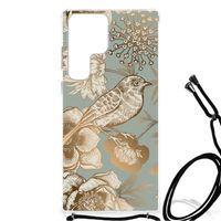 Case voor Samsung Galaxy S23 Ultra Vintage Bird Flowers