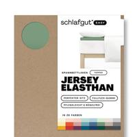 Schlafgut Schlafgut EASY Jersey Elasthan Topper Hoeslaken L - 140x200 - 160x220 665 Green Mid - thumbnail