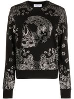 Philipp Plein skull-bandana cotton-blend sweatshirt - Noir - thumbnail