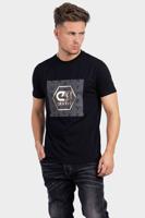 Cruyff Explore T-Shirt Zwart/Goud - Maat S - Kleur: Zwart | Soccerfanshop