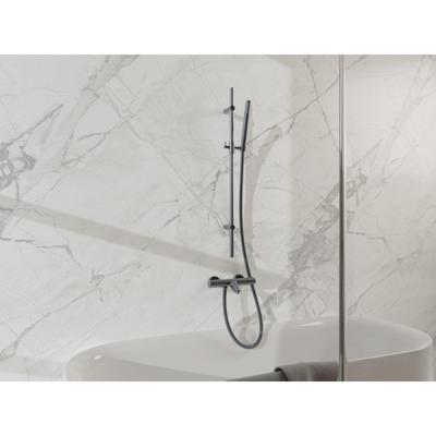 Fortifura Calvi Badkraan - met glijstangset - staafhanddouche - metalen doucheslang - geborsteld gunmetal PVD SW767491/SW766537/SW706207/SW720225