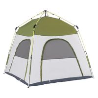 Deze Outsunny bivvy tent is perfect om je te beschermen tegen regen en zon. Met een waterdichte 190T polyester stof en een flexibel frame van - thumbnail