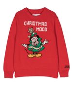 MC2 Saint Barth Kids pull Mickey Santa en maille intarsia - Rouge MC2 Saint Barth Kids pull Mickey Santa en maille intarsia - Rouge