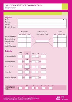 Schlichting Test voor Taalproductie-II (Schlichting Taalproductie) - scoreformulieren (Paperback)