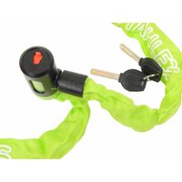 Stahlex Kettingslot - groen - 120 cm - 2 sleutels - scooter / fiets - kabelslot   - - thumbnail