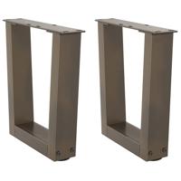 Eettafelpoten 2 st V-vormig 30x(30-31,3) cm staal naturel Eettafelpoten 2 st V-vormig 30x(30-31,3) cm staal naturel