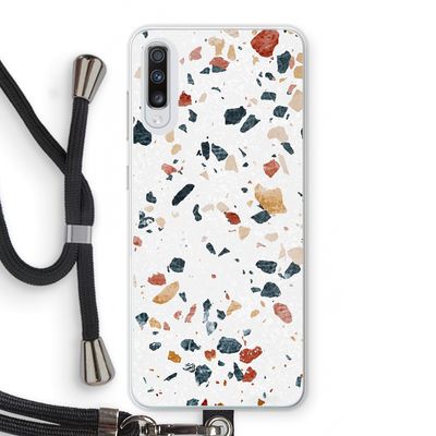 Terrazzo N°4: Samsung Galaxy A70 Transparant Hoesje met koord