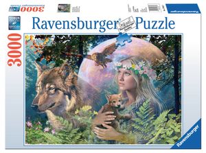 Ravensburger puzzel Wolven manenschijn - 3000 stukjes