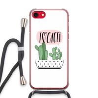 I love cacti: iPhone SE 2020 Transparant Hoesje met koord