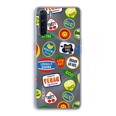 Fruitsticker: Oppo A91 Transparant Hoesje