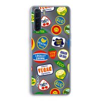 Fruitsticker: Oppo A91 Transparant Hoesje