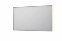 INK SP32 rechthoekige spiegel in stalen kader met dimbare indirect LED-verlichting, spiegelverwarming, color changing, en schakelaar 140 x 4 x 80 cm,