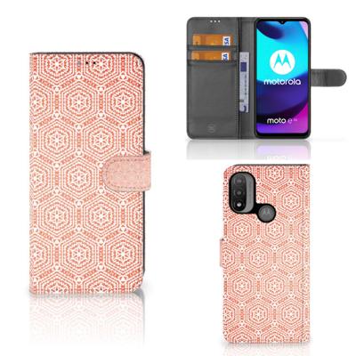 Motorola Moto E20 | E30 | E40 | Telefoon Hoesje | Pattern Orange